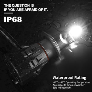 Pair LED Headlight Kit Driving Lamp CSP H7 High Low Beam Canbus ERROR FREE