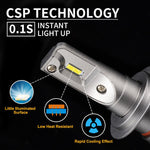Pair LED Headlight Kit Driving Lamp CSP H7 High Low Beam Canbus ERROR FREE