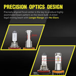 Pair LED Headlight Kit Driving Lamp H11 High Low Beam Globe bulbs upgrade deisgn