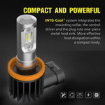 Pair LED Headlight Kit Driving Lamp H11 High Low Beam Globe bulbs upgrade deisgn