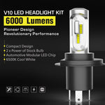 Pair LED Headlight Kit Driving Lamp H4 HB2 9003 High Low Beam 12000LM pair
