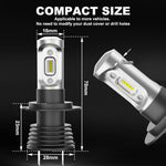 Pair LED Headlight Kit Driving Lamp H7 High Low Beam Globe bulbs upgrade deisgn