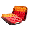 PAIR LED TAIL LIGHT With NUMBER PLATE LIGHT 28LED TRAILER TRUCK CARAVAN SQUARE 12V