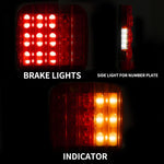 PAIR LED TAIL LIGHT With NUMBER PLATE LIGHT 28LED TRAILER TRUCK CARAVAN SQUARE 12V