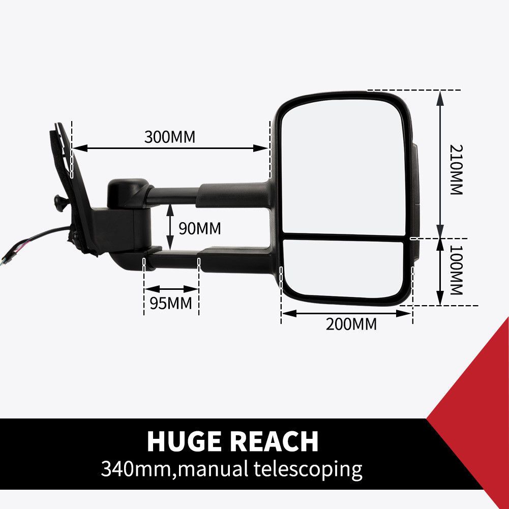 2pcs Towing Extendable Mirrors Toyota Prado 150 Series Wagon Nov 20092009 ÃÂÃÂ¢ÃÂÃÂÃÂÃÂ on