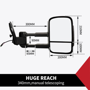 2pcs Towing Extendable Mirrors Toyota Prado 150 Series Wagon Nov 20092009 ÃÂÃÂ¢ÃÂÃÂÃÂÃÂ on
