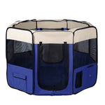 i.Pet Portable Soft Pet Play Pen - Blue