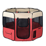 i.Pet Portable Soft Pet Play Pen - Red