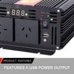 Pure Sine Wave 3000w Max 6000w 12v-240v Power Inverter Car Caravan Camping Boat