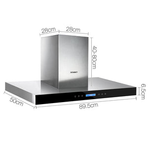 Devanti Stainless Steel Kitchen Rangehood - Inox