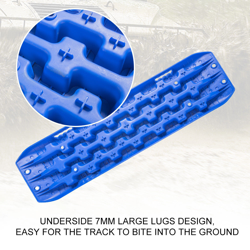 Pair 10T Blue 4WD Recovery Tracks Off Road 4x4 Snow Mud New Sand Track