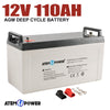 110AH AGM Battery 12V AMP Hour SLA Deep Cycle Dual Fridge Solar Power 12 Volt