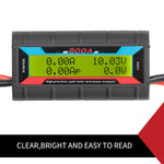 200A Watt Meter Power Analyser Digital Lcd Volt Amp Solar Caravan +2 Plug