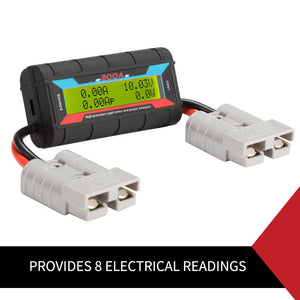 200A Watt Meter Power Analyser Digital Lcd Volt Amp Solar Caravan +2 Plug