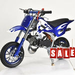 BLUE 49CC MINI MOTOR DIRT BIKE KIDS POCKET ROCKET PEE WEE MOTORCYCLE ATV 50CC