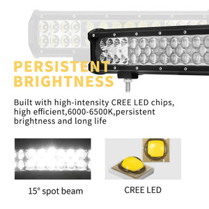 23Inch Led Light Bar Osram Spot Flood Combo Offroad 4WD