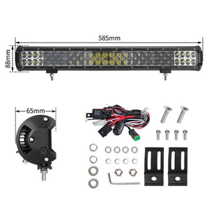 23Inch Led Light Bar Osram Spot Flood Combo Offroad 4WD