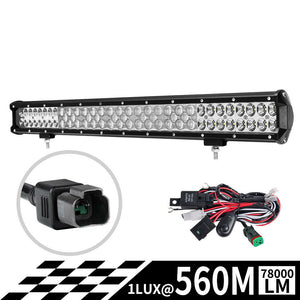 26inch Cree LED Work Driving Light Bar Spot Flood Combo Offroad Truck 4X4WD