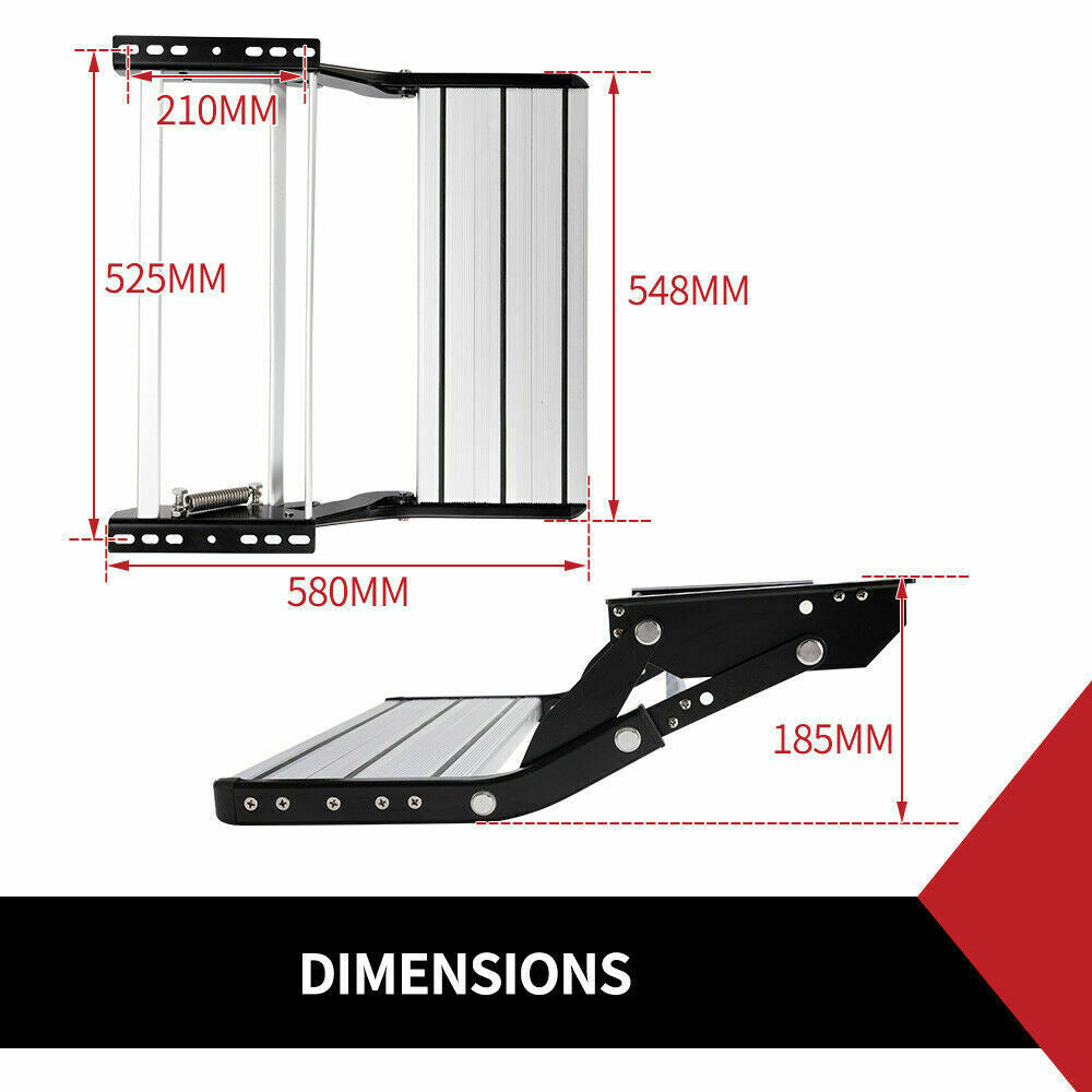 Caravan Step Aluminium Pull Out Folding Caravan Step Camper Trailer Motorhome RV