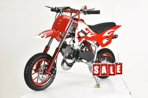 RED 49CC MINI MOTOR DIRT BIKE KIDS POCKET ROCKET PEE WEE MOTORCYCLE ATV 50CC