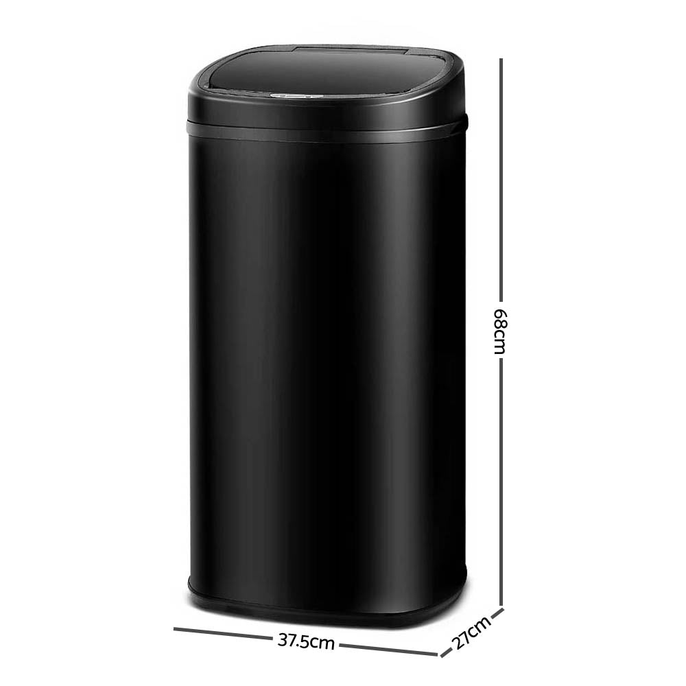 58L Motion Sensor Rubbish Bin - Black