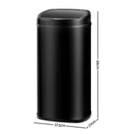 58L Motion Sensor Rubbish Bin - Black