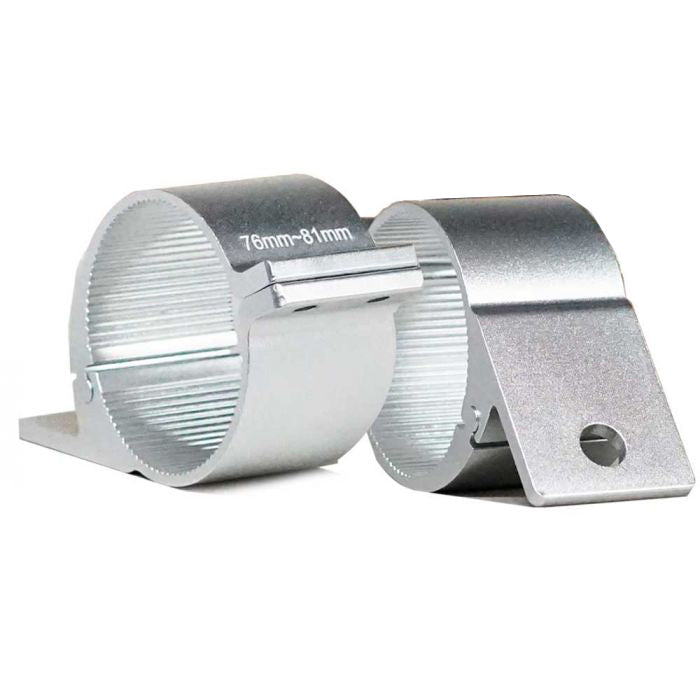 2PCS 76 to 81mm Silver Bullbar Mounting Bracket For LED Light Bar HID Clamp