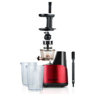 Devanti Cold Press Food Processor Juicer - Red