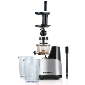 Devanti Cold Press Food Processor Juicer - Silver