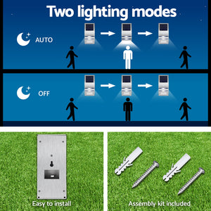 Set of 4 LED Solar Powered Sensor Light