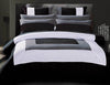 Queen Size Black Grey White Quilt Cover Set(3PCS)