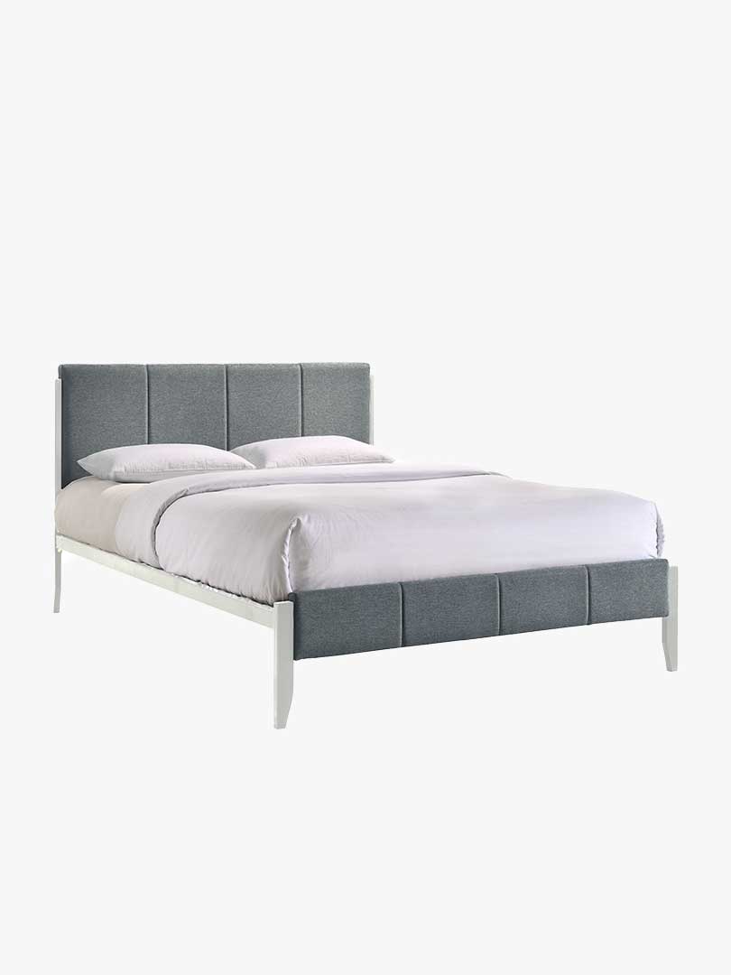 Fabric Upholstered Bed Frame in Grey - Double