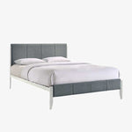 Fabric Upholstered Bed Frame in Grey - Queen