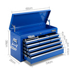 Giantz 9 Drawer Mechanic Tool Box Storage - Blue