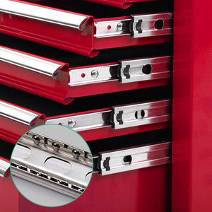 Giantz 9 Drawer Mechanic Tool Box Storage - Red