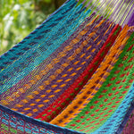 Deluxe Outdoor Cotton Mexican Hammock  in Colorina Colour