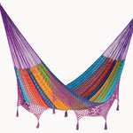 Deluxe Outdoor Cotton Mexican Hammock  in Colorina Colour