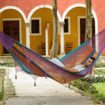 Deluxe Outdoor Cotton Mexican Hammock  in Colorina Colour