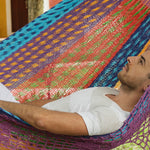 Deluxe Outdoor Cotton Mexican Hammock  in Colorina Colour