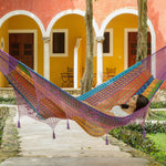 Deluxe Outdoor Cotton Mexican Hammock  in Colorina Colour