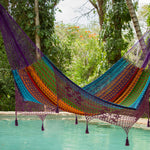 Deluxe Outdoor Cotton Mexican Hammock  in Colorina Colour