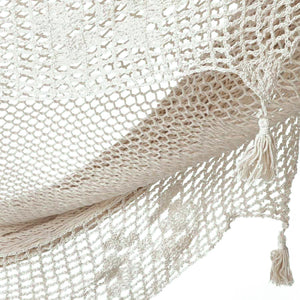 Deluxe Outdoor Cotton Mexican Hammock  in Cream Colour Queen Size