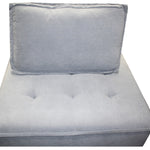 Leon Armless Sofa Chair Sectional Light Grey Fabric