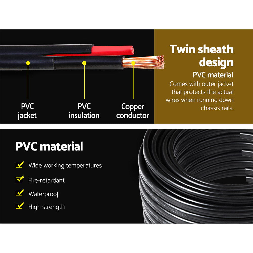 Twin Core Wire Electrical Automotive Cable 2 Sheath 450V 4MM 100M