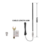 UHF ANTENNA BLACK 5DB FIBREGLASS CB 720MM HEIGHT FOR GME UNIDEN ORICOM