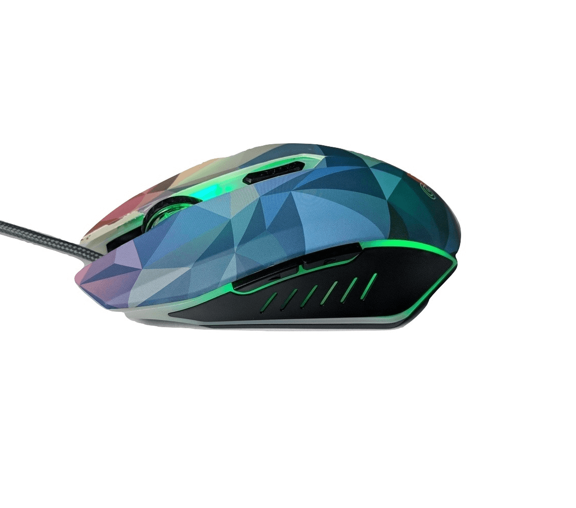 GM 1000-3200DPI 5 buttons LED Wired Gaming Mouse - Dazzle Diamon Edition