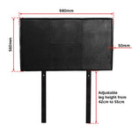PU Leather Single Bed Headboard Bedhead - Black