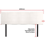 PU Leather King Bed Headboard Bedhead - White