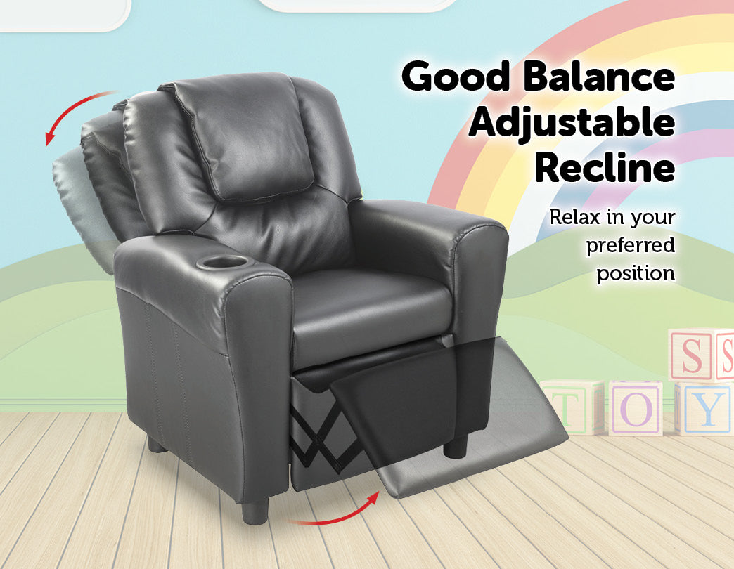 Leather Kids Recliner