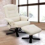 PU Leather Massage Chair Recliner Ottoman Lounge Remote